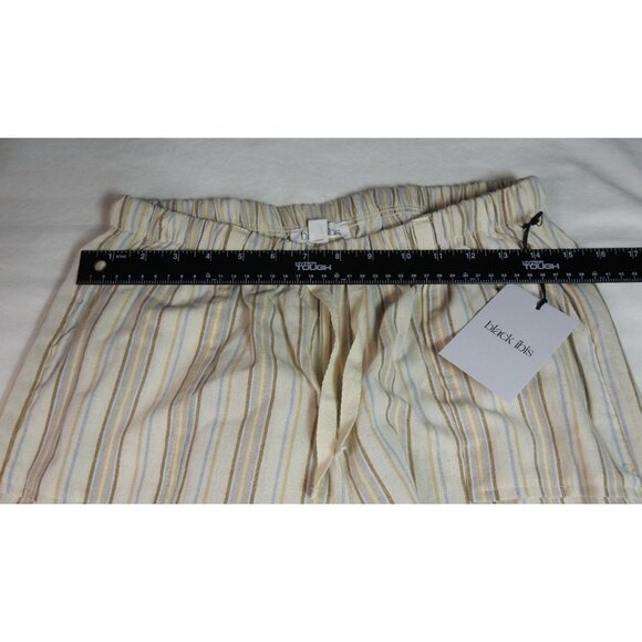 Black Ibis Striped Linen Blend Wide Leg Pants Women’s XL Beige Tan Blue Neutral - Picture 6 of 8